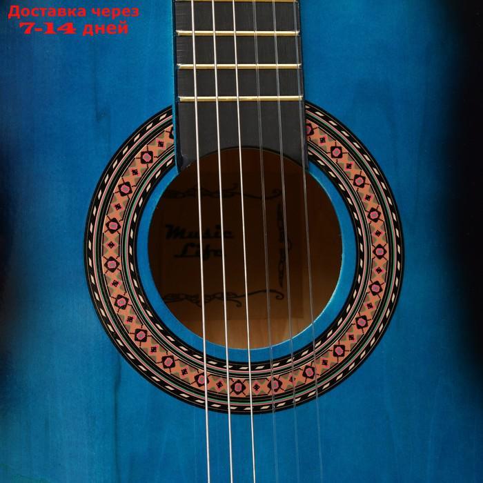 Гитара классическая, цвет синий, 97см, - фото 4 - id-p224150479