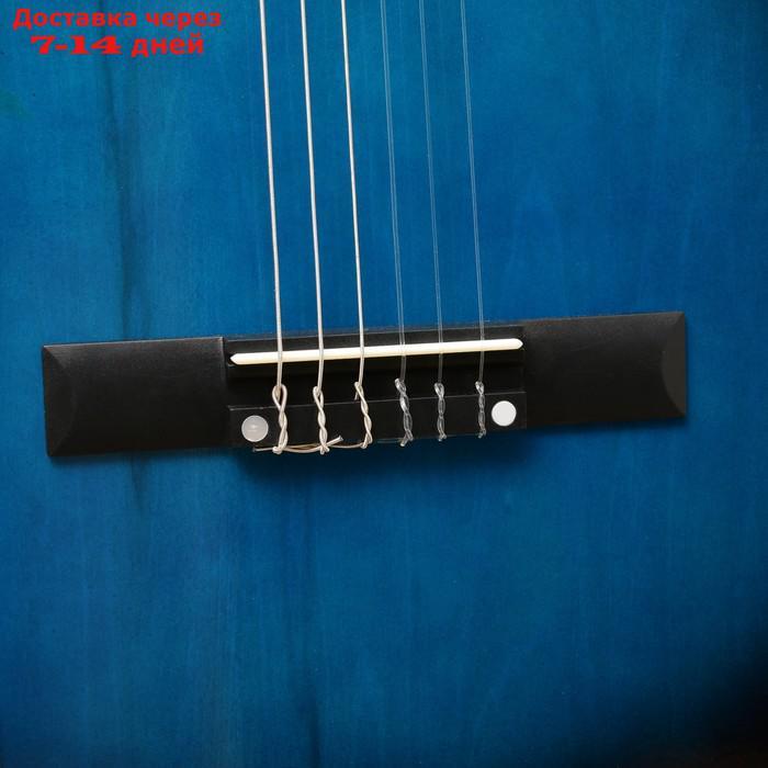 Гитара классическая, цвет синий, 97см, - фото 5 - id-p224150479