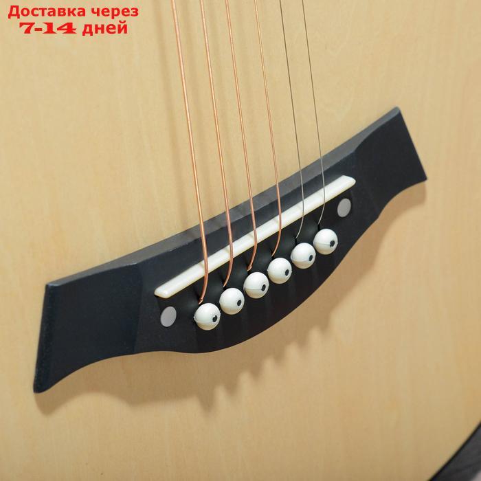 Гитара акустическая, цвет бежевый, 97см, с вырезом - фото 4 - id-p224150482