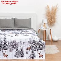 Покрывало "Этель" 1,5 сп Snow forest, 145х210см, микрофибра