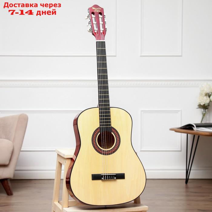 Гитара классическая, цвет бежевый, 97см, - фото 1 - id-p224150504