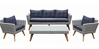 Комплект мебели с диваном AFM-605G Grey (диван+2кресла+столик)