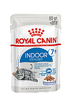 Royal Canin Indoor Sterilised 7+ years, влажный корм (кусочки в желе) для стареющих кошек, 85г., (Австрия)