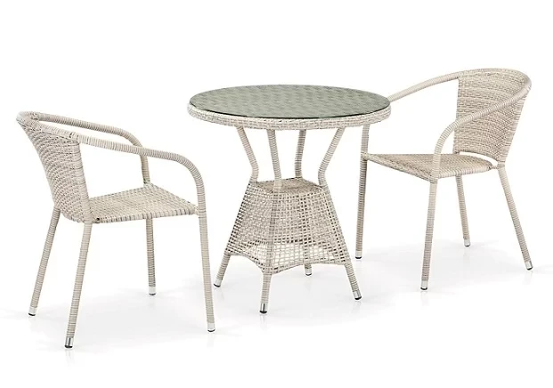 Комплект плетеной мебели T705ANT-Y137 (стол + 2 кресла) - фото 1 - id-p224191709