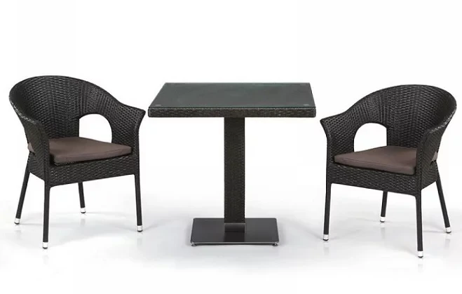 Комплект плетеной мебели T605SWT-Y79 (стол + 2 кресла) - фото 1 - id-p224191716