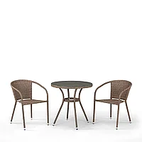 Комплект плетеной мебели T282ANT-Y137 (стол + 2 стула)