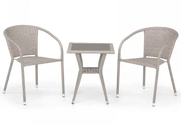 Комплект плетеной мебели T25-Y137 (стол + 2 стула) - фото 1 - id-p224191719