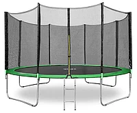 Батут Happy Jump 14ft PRO (435см) с внешней сеткой и лестницей