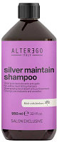 Оттеночный шампунь для волос Alter Ego Italy Silver Maintain Shampoo Для устранения желтизны волос