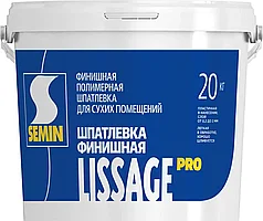 Финишная полимерная шпатлёвка Semin Lissage PRO, 20 кг