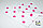 Пакет ПНД с вырубной ручкой 300х400 мм белый Горошек розовый, фото 2