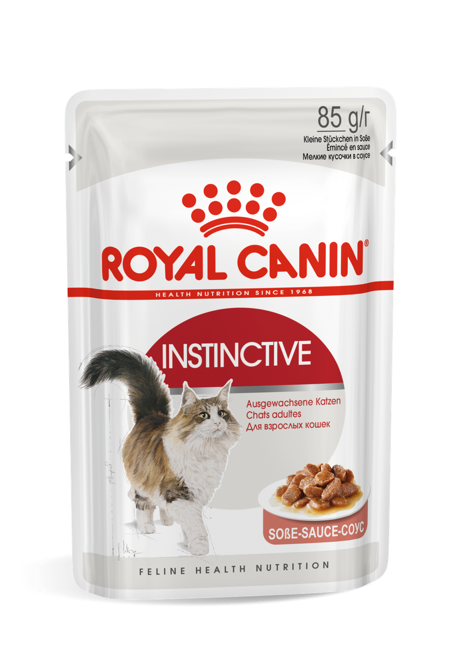 Royal Canin Instinctive влажный корм (кусочки в соусе) для взрослых кошек, 85г., (Россия) - фото 1 - id-p224194658