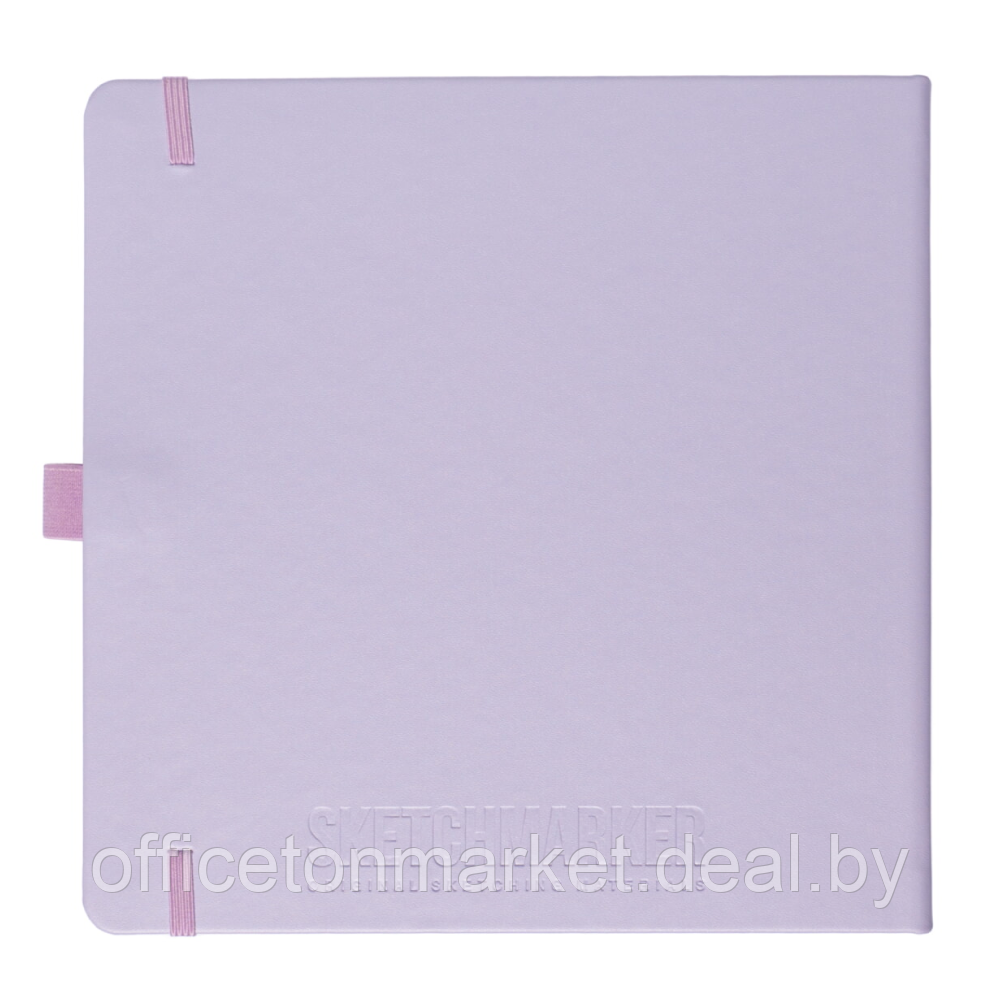 Скетчбук "Sketchmarker", 80 листов, 20x20 см, 140 г/м2, фиолетовый пастельный - фото 2 - id-p224194168