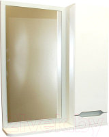 Шкаф с зеркалом для ванной СанитаМебель Сизаль 14.600