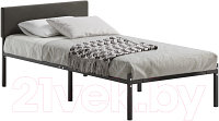 Односпальная кровать Домаклево Лофт с мягкой спинкой 80x200