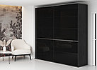 Шкаф-купе Галактика 2.5 м - Угольный камень/Черный Лакобель (МК Стиль), фото 3