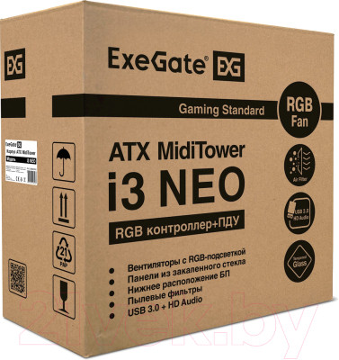 Корпус для компьютера ExeGate i3 Neo / EX289023RUS - фото 9 - id-p224206141