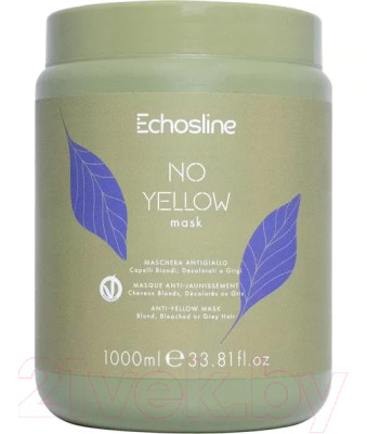 Тонирующая маска для волос Echos Line No Yellow антижелтая для светлых, обесцвеченных или седых волос - фото 1 - id-p224206760