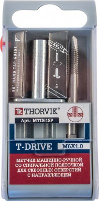 Thorvik MTG8125SP MTG8125SP Метчик машинно-ручной T-DRIVE со спиральной подточкой для сквозных отверстий с - фото 2 - id-p224214948