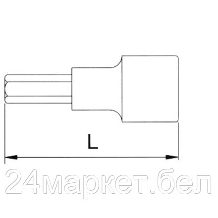 Licota H4H124 Головка торцевая с шестигранной вставкой 1/2" 3/4" L=55 мм - фото 2 - id-p224214654