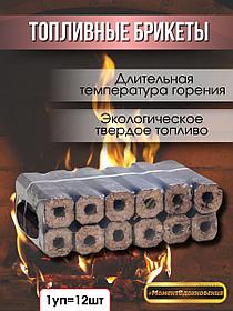 Топливные брикеты Pini Kay (Пини Кей)  Спайка 10 кг из 12 брикетов
