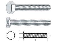 Болт М16х180 мм шестигр., цинк, кл. пр. 5.8, DIN 933 (20 кг) STARFIX