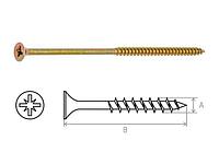 Шуруп универсальный 6.0х140 мм желтый цинк (10 шт в зип-локе) STARFIX