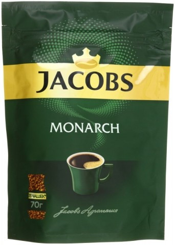 Кофе растворимый Jacobs Monarch 70 г, в пакете - фото 1 - id-p224207339