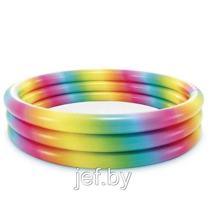 Надувной детский бассейн RAINBOW OMBRE 168х38 см INTEX 58449NP