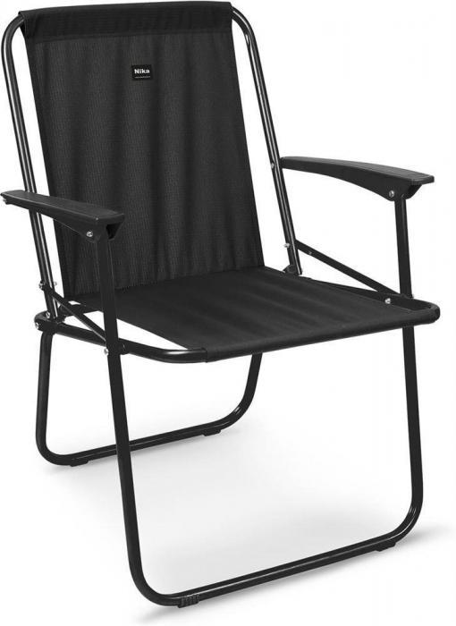 Кресло для кемпинга похода дачи пикника складное раскладное садовое пляжное мягкое на балкон NIKA КС4/4 черный - фото 1 - id-p224220296