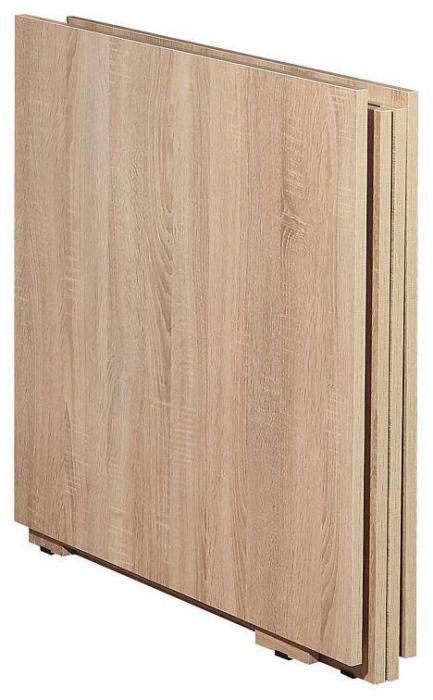 Стол-книжка узкий раскладной кухонный обеденный трансформер MP26 Дуб Сонома деревянный на кухню - фото 1 - id-p224220315