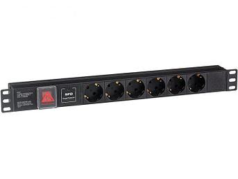 Розетка ExeGate ServerPro PDU-19H607 Al-6S-C14-SW-SPD1 EX280832RUS