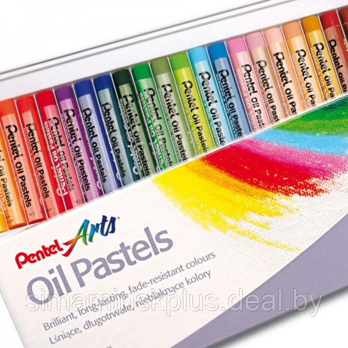 Пастель масляная, 25 цветов, Pentel 8/60 мм, в картоне - фото 5 - id-p224220584