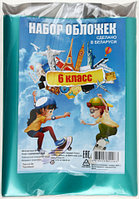 Набор обложек для учебников для 6 класса 13 шт., толщина 160 мкм, ассорти (из них 1 обложка д/дневника)