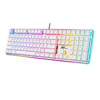 Проводная клавиатура Royal Kludge RK918 RGB (белый, RK Red)