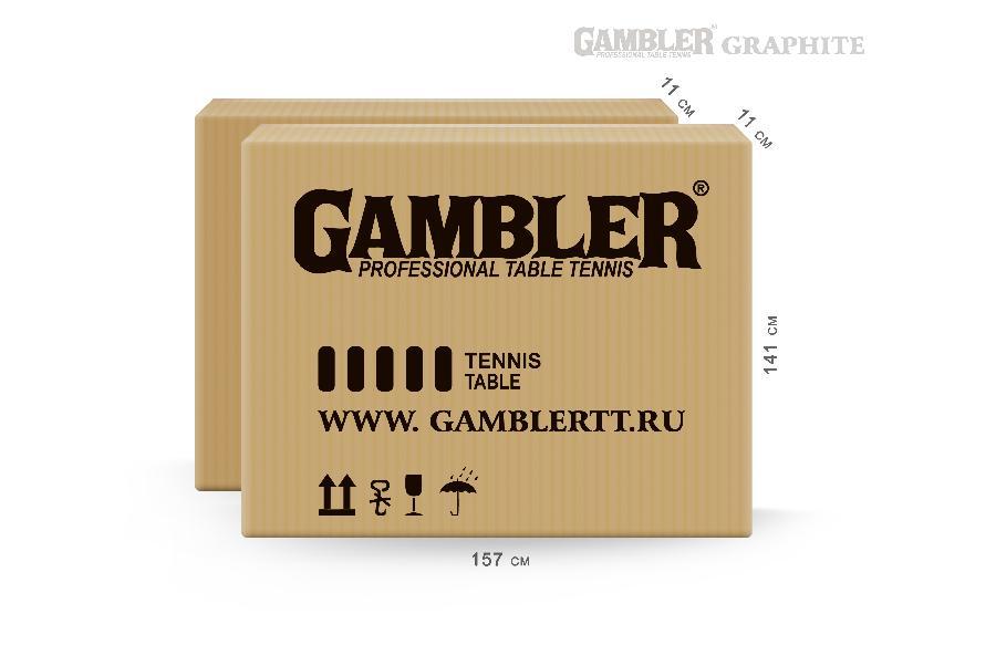 Стол теннисный GAMBLER GRAPHITE / GTS-9 - фото 2 - id-p224207315