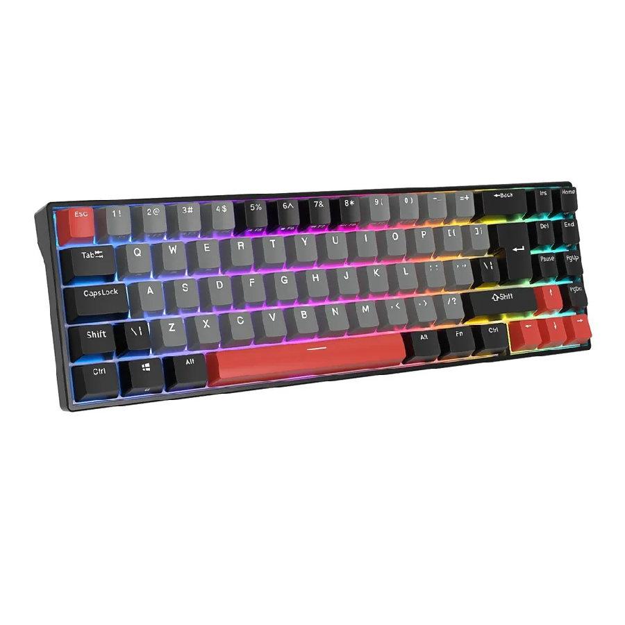 Беспроводная клавиатура Royal Kludge RK71 ISO RGB (черный, RK Brown) - фото 2 - id-p215365640