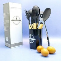 Набор кухонных принадлежностей с подставкой и деревянной ручкой 12 предметов Utensils Set / Подарочный