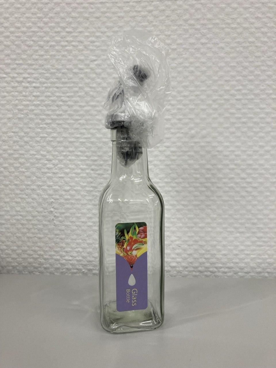 Бутылка стеклянная "БТ", емкость для масла с пробкой и дозатором 150мл. - фото 1 - id-p224222091