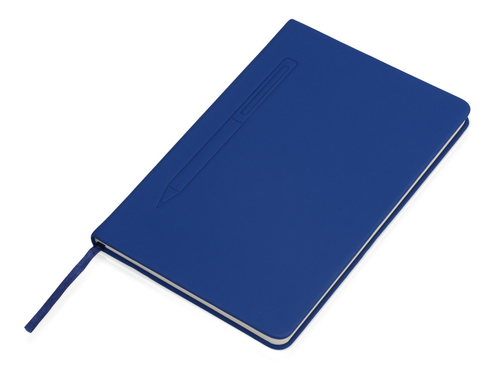 Блокнот А5 Magnet 14,3*21 с магнитным держателем для ручки, синий - фото 1 - id-p224222665