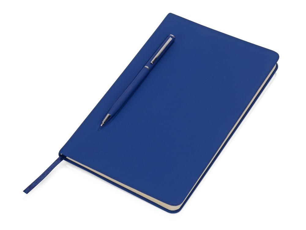 Блокнот А5 Magnet 14,3*21 с магнитным держателем для ручки, синий - фото 2 - id-p224222665