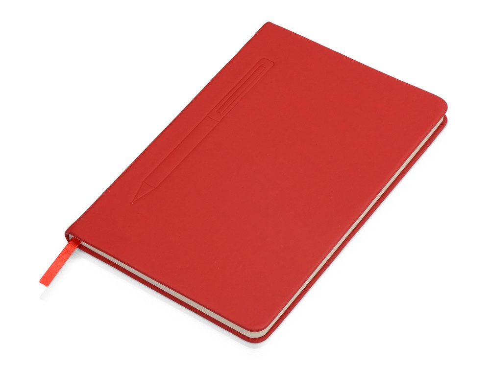 Блокнот А5 Magnet 14,3*21 с магнитным держателем для ручки, красный - фото 1 - id-p224222666