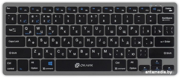 Клавиатура Oklick 835S (серый/черный) - фото 2 - id-p224222722
