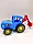 Игрушка музыкальный Синий трактор с ковшом из м/ф "Едет трактор", звук, свет, ездит, фото 2