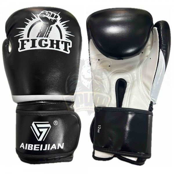 Перчатки боксерские Aibeijian ПУ (черный)  (арт. Boxing Gloves 1)