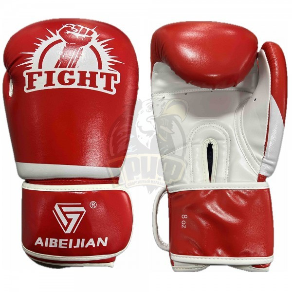 Перчатки боксерские Aibeijian ПУ (красный) (арт. Boxing Gloves 1) - фото 1 - id-p224222432
