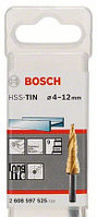 Сверло по металлу BOSCH ступенчатое  HSS-TIN 4-12 MМ