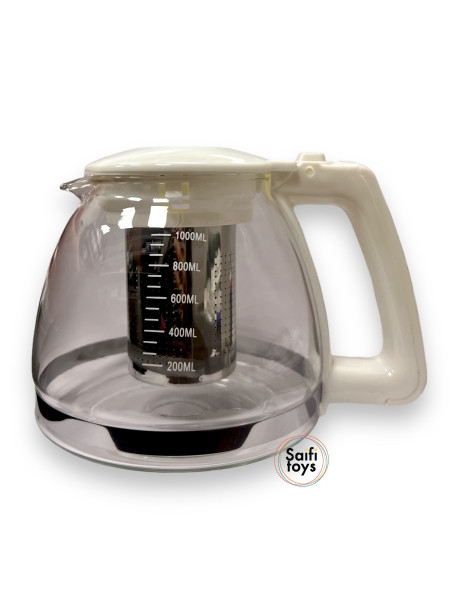Классический заварочный чайник Объем 1000 мл. Сделан из стекла и пластика. - фото 1 - id-p224222189
