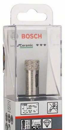 Алмазная коронка BOSCH Алм Best for Ceramic Diamonddrilling 15mm 19/32 "