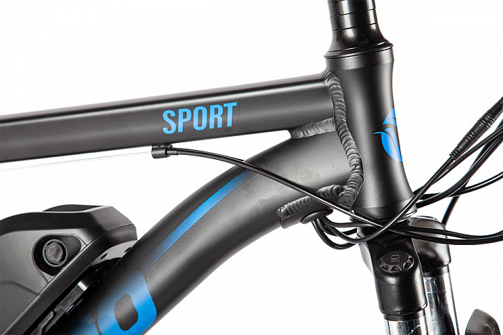 Электровелосипед INTRO Sport (черно/синий) - фото 8 - id-p224222040